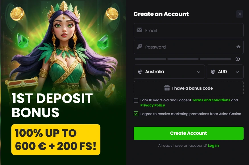 asino casino sign up